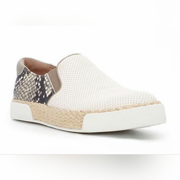 Sam Edelman Shoes - Sam Edelman Banks Espadrille Slip-On Sneakers White Snakeskin Size 6